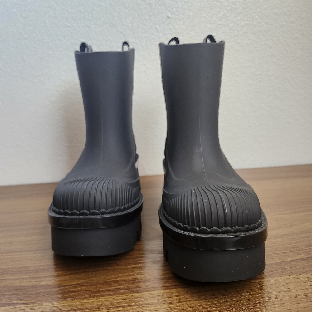 Chloé Betty Rain Boots Black Size 37 Chunky Platform Rubber Boots Designer - Picture 2 of 9